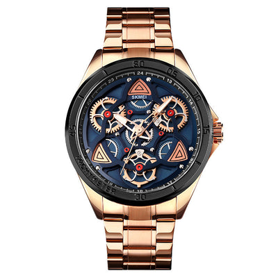 Reloj Mecánico de Pulsera de Acero con Engranajes Visibles - Image 10