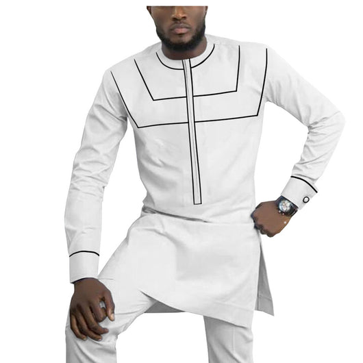Traje Casual de Algodón Étnico Africano para Hombre - Image 10