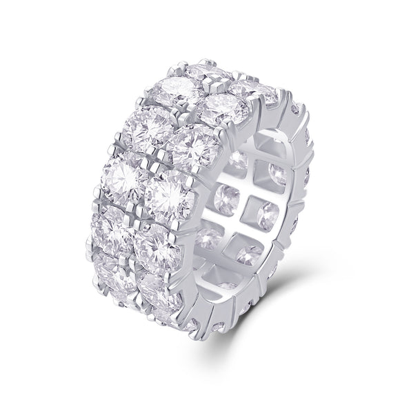 Anillo de Plata S925 con Moissanita de 50 Quilates