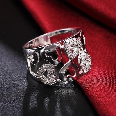 Anillo Corazón Calado con Diamantes - Image 7