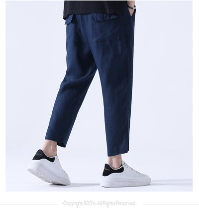 Pantalones Anchos Casuales Estilo Asiático para Hombre - Image 10