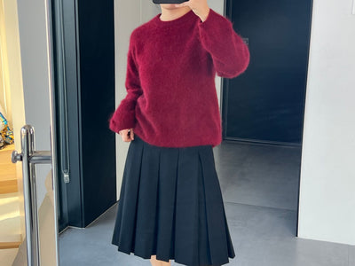 Suéter de Cuello Redondo en Lana Cepillada para Mujer - Image 18