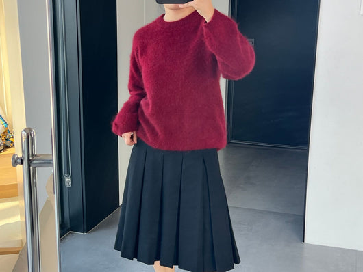 Suéter de Cuello Redondo en Lana Cepillada para Mujer - Image 18