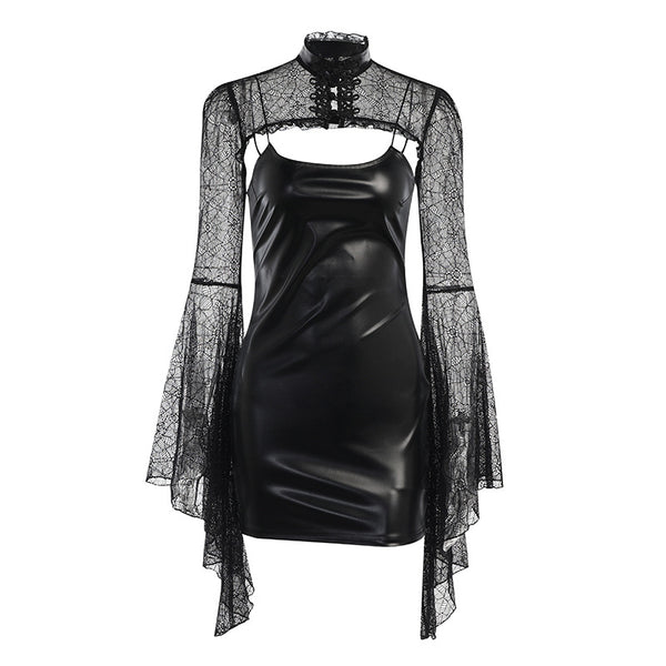 Vestido Suspender Transparente Mesh Estilo Europeo Moderno - Image 5