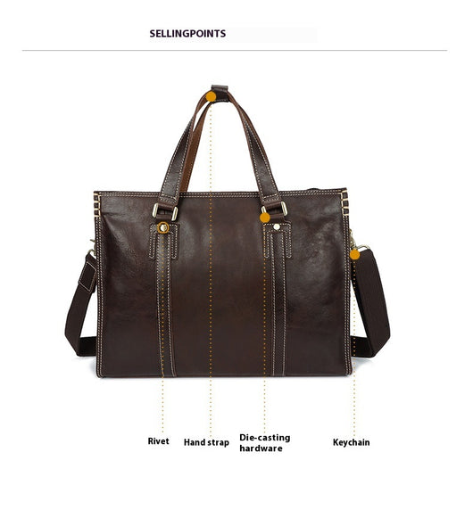 Bolsa Mensajera de Cuero Vacuno Engrasado Premium - Image 14
