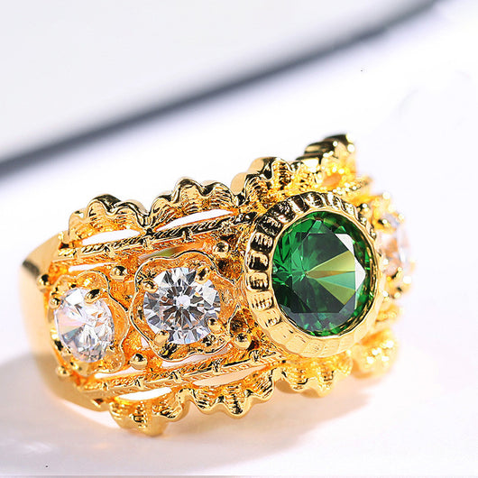 Anillo de Plata con Encaje Calado y Circonitas Brillantes - Image 4