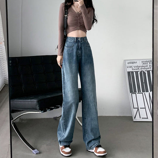 Jeans Acampanados de Talle Alto para Mujer Talla Grande con Efecto Drapeado - Image 2