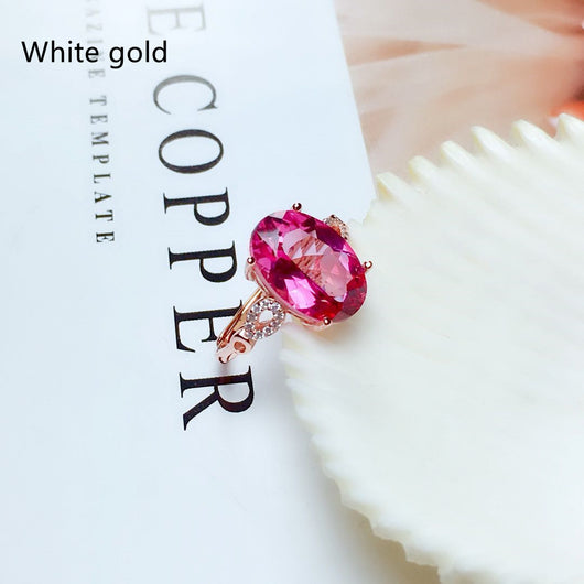Anillo de Topacio Fuego para Mujer en Plata 925 con Cristal Brillante - Image 6