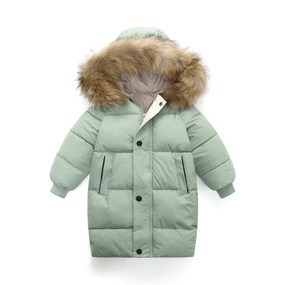 Abrigo Infantil Grueso con Cuello de Pelaje - Talla Mediana y Grande - Image 10