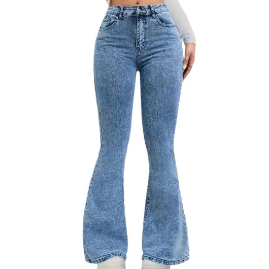 Pantalones Slim Fit Cintura Alta con Estampado Denim y Tela Elástica - Image 5