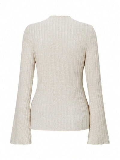Blusa Manga Larga Cuello Redondo Rayas Texturizadas Ajuste Slim - Image 13