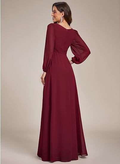 Vestido de Noche Largo en Gasa Elegante para Mujer - Image 36