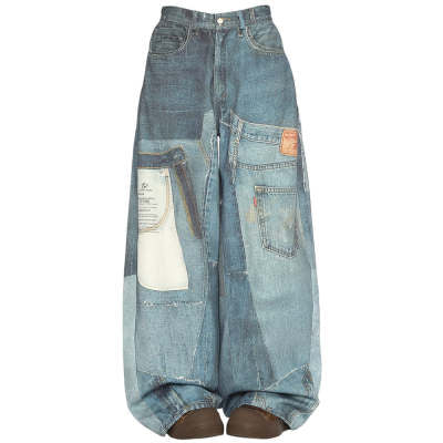 Jeans Rectos Sueltos Diseño Independiente Retro Americano para Hombre - Image 8
