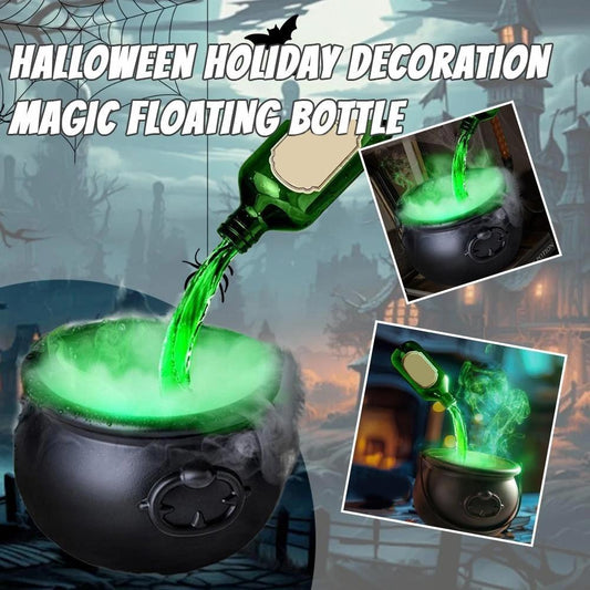 Botella Mágica Flotante Bruja Negra con Difusor - Decoración Halloween Terrorífica