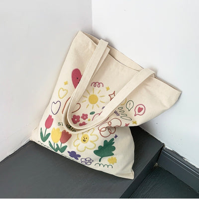 Bolsa de Lona Grande con Estampados Adorables - Capacidad Máxima - Image 26