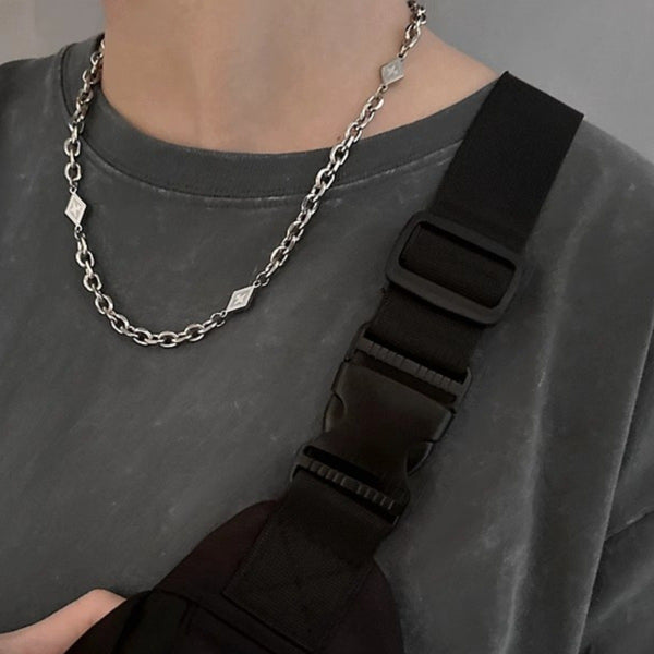 Cadena de Suéter Hip Hop con Diamantes Asterismo - Colección Otoño Invierno Premium