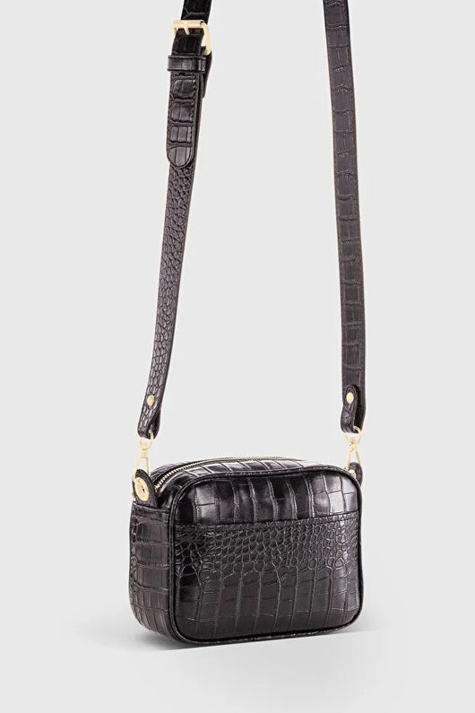 Bolso Bandolera con Textura de Cocodrilo para Mujer - Image 4