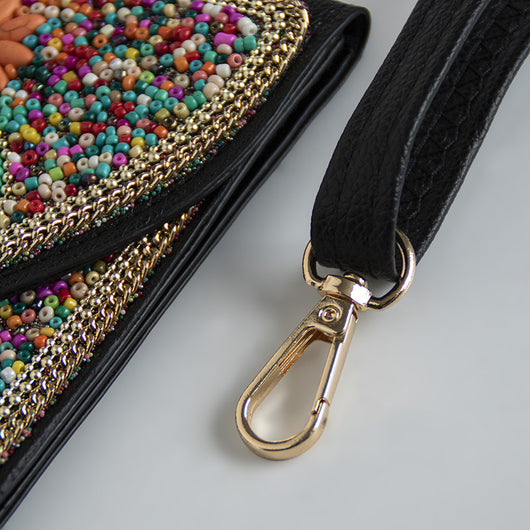 Bolso Bohemio Étnico con Cuentas y Compartimiento para Teléfono - Image 19