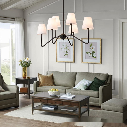 Lámpara Colgante Industrial Estilo Retro Multi-Cabezal para Sala de Estar
