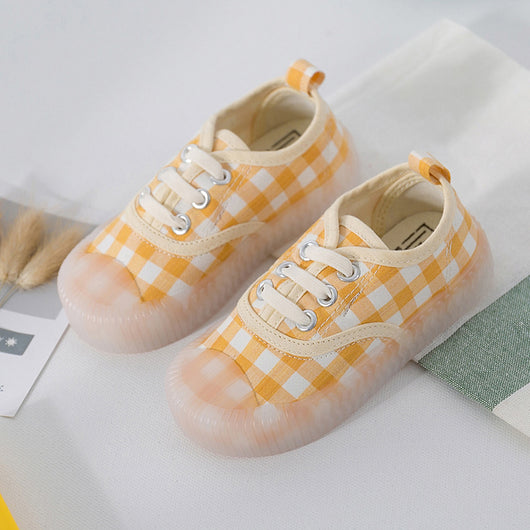 Zapatos de Lona a Cuadros con Elástico para Niños - Image 2