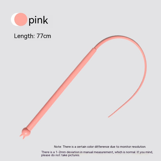 Blue silicone replaceable cat playing rod, 77cm long, with a flexible tip for interactive pet play. - Image 7