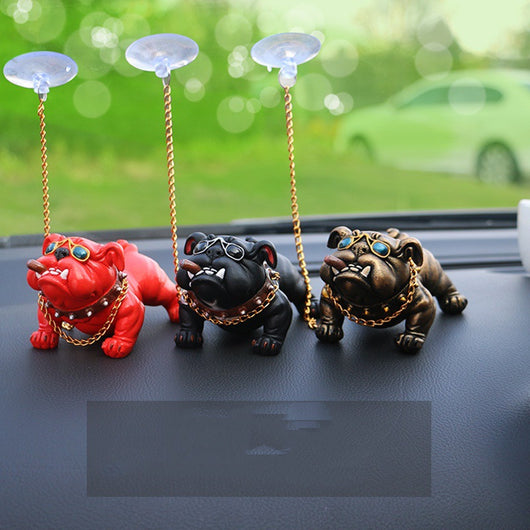 Decoración Interior Auto con Personalidad Bulldog - Consola Central Simulada - Image 12