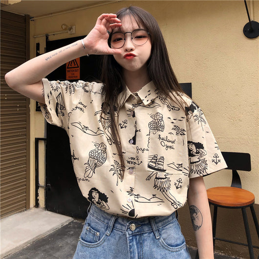 Playera Anime Kawaii Harajuku para Niñas Manga Corta Verano - Image 5