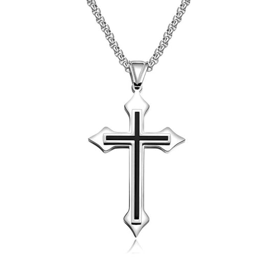 Collar Colgante Cruz de Acero Inoxidable para Hombre - Image 7