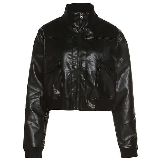 Chaqueta Street Style con Cuello Alzado y Mangas Largas - Image 11
