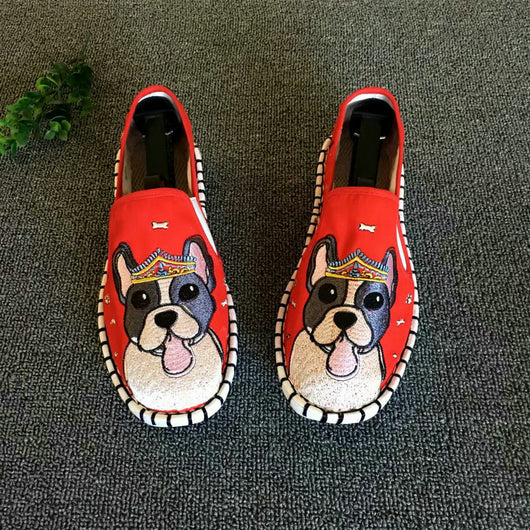 Zapatos de tela bordados con dragón - Image 11