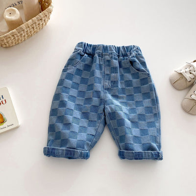 Pantalones Casuales a Cuadros para Niños - Estilo Versátil