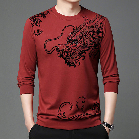 Playera Casual de Cuello Redondo con Textura Flocking para Hombre - Image 6