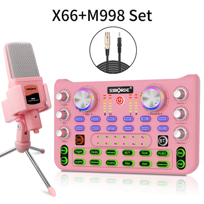 Tarjeta de Sonido X66 M998 Profesional para Karaoke y Presentaciones en Vivo - Image 4