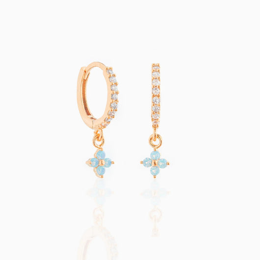 Aretes Flores Delicadas con Micro-incrustaciones y Clip Ajustable - Image 7