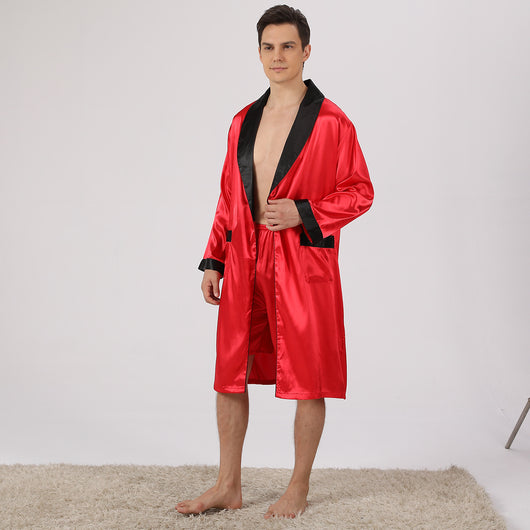 Pijama de Seda para Hombre - Conjunto Shorts y Camiseta - Image 6