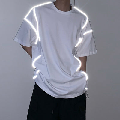 Camiseta Reflectante Suelta de Manga Corta - Image 20