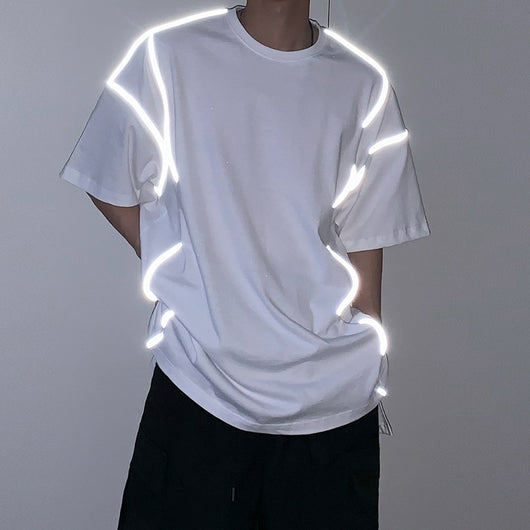 Camiseta Reflectante Suelta de Manga Corta - Image 20