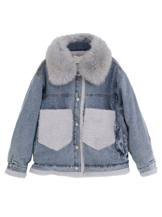 Chaqueta de Polar Grueso Liso con Corte Recto - Image 7