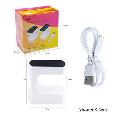 Lámpara LED Mini USB Q8 para Uñas de Gel - Image 8