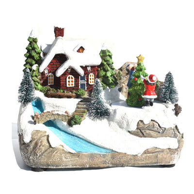 Casita Navideña Luminosa con Lámpara LED de Resina Multicolor - Image 11