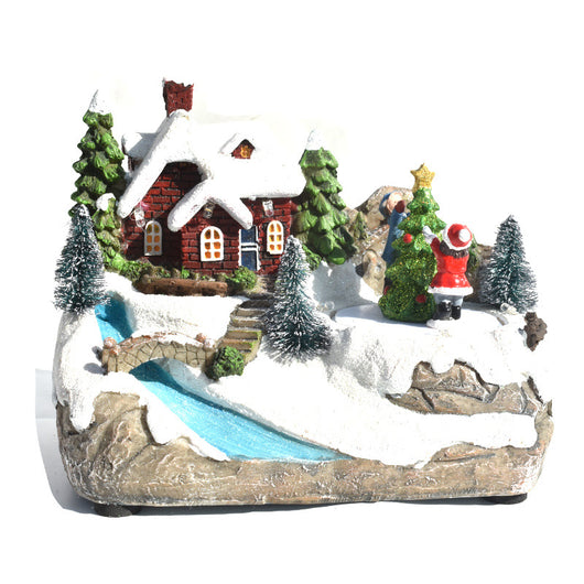 Casita Navideña Luminosa con Lámpara LED de Resina Multicolor - Image 11