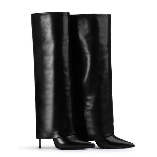 Botas Stiletto Altas Talla Grande con Punta Afilada y Medias Integradas - Image 3