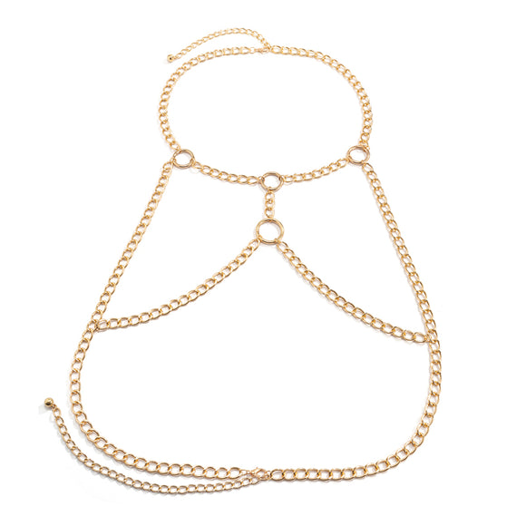 Collar Multicapa de Aluminio con Cadena Elegante
