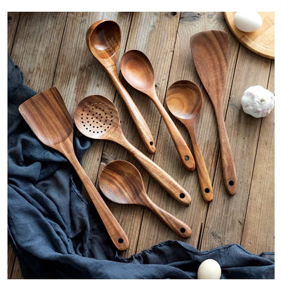 Espátula de Madera con Mango Largo Antiadherente - Utensilios de Cocina Profesionales - Image 32