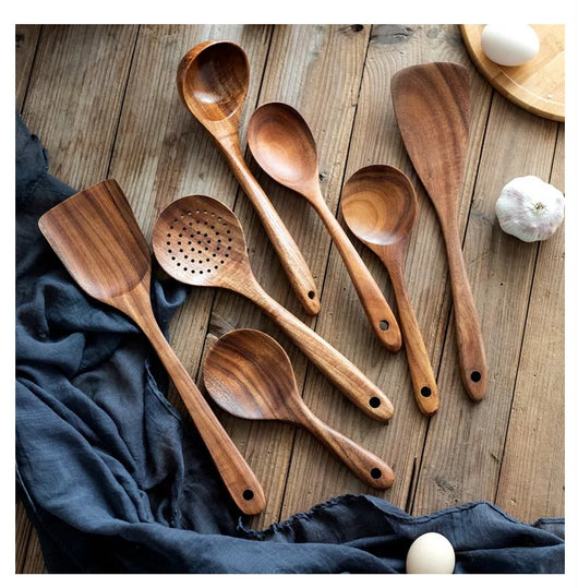Espátula de Madera con Mango Largo Antiadherente - Utensilios de Cocina Profesionales - Image 32