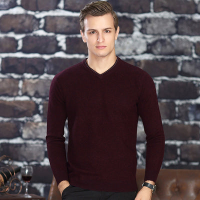 Cardigan V-Neck de Hombre en Color Sólido - Image 6