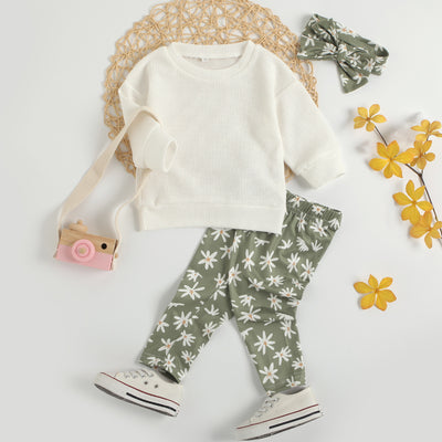 Conjunto Infantil Sudadera y Pantalón con Estampado Lindo y Moño - Image 7