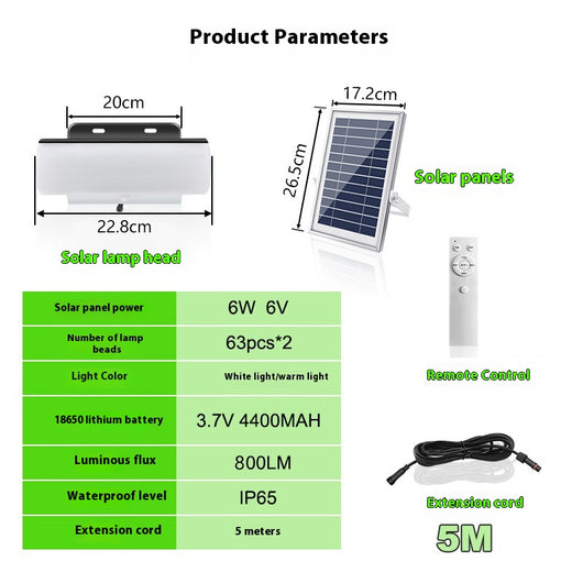 Lámpara Solar de Pared Tricolor con Sensor de Movimiento para Interiores y Exteriores - Image 3