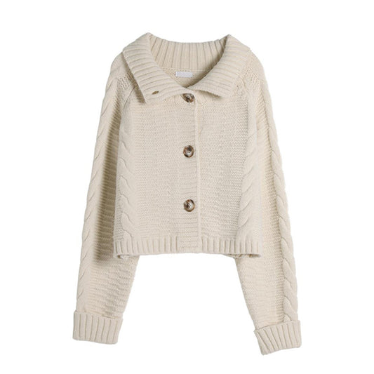 Cardigan Suelto Retro Estilo Hong Kong - Suéter Corto Vintage - Image 2