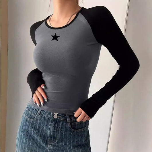 Playera Manga Larga Retro Ajustada para Mujer - Base Layer Premium - Image 20